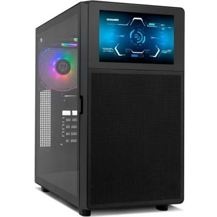 NOX Hummer NXHUMMERBIOS Caja Gaming Semitorre con Pantalla LCD 8 pulg Negro